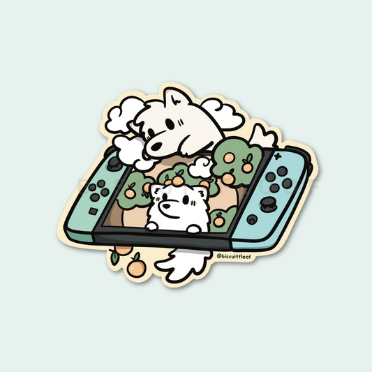 Tangerine Switch Samoyed Sticker