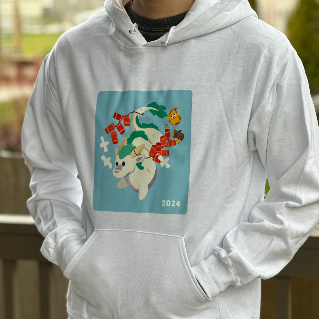 Year of the Dragon with Firecrackers Hoodie