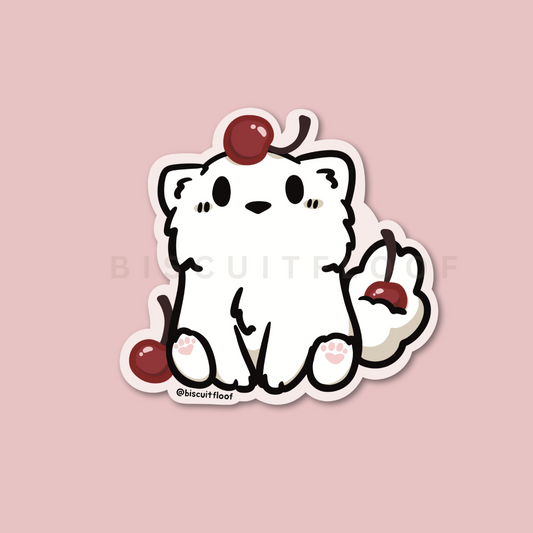 Cherry Floof Sticker