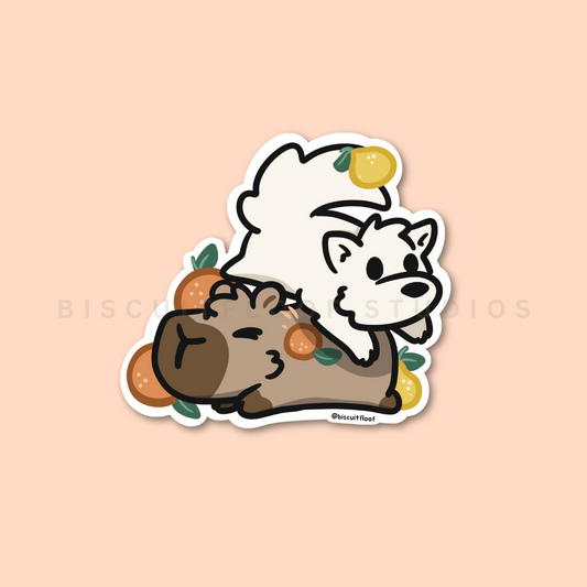 Biscuit and Chubs Sticker