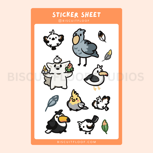 Biscuit Birds Sticker Sheet