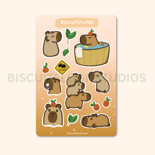 Capybara Sticker Sheet