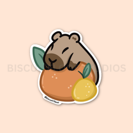 Yuzu Capybara Sticker